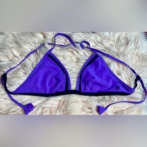Lululemon Athletica Beach Break Racerback Bikini Top - Purple and Black